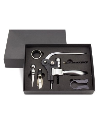 Coffret à vin de luxe dans un élégant étui, idéal comme cadeau d'invité pour un mariage.