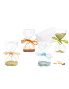 HOURGLASS with HEART pendant 16 CM. 4 assorted