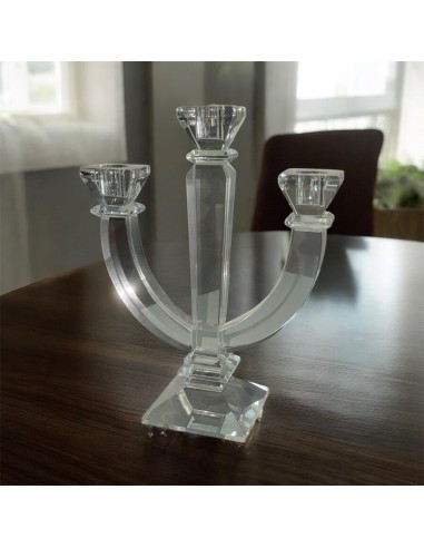 Three-Arm Crystal Candelabra – Elegant Centerpiece, Refined Gift Idea