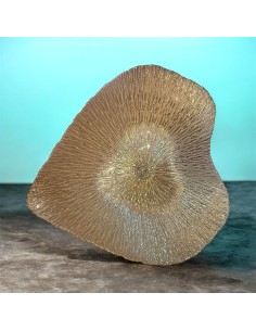 Gift Idea: Gold Centerpiece 40x40 cm – Decorative Heart-Shaped Bowl, Unique Piece