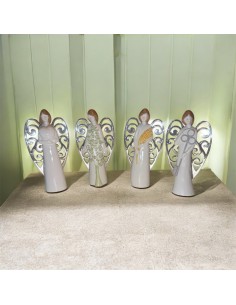Ange de 12 cm aux ailes argentées – Cadeau d'invité élégant, modèles assortis, prix à l'unité