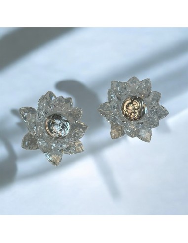 Fleur de cristal avec image de la Sainte Famille – Cadeau élégant pour une première communion ou un baptême