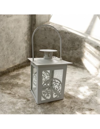 Metal and Glass Lantern with Tree of Life – Height 13 cm