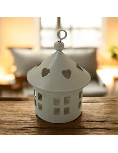 Porte-cadeau lanterne en métal - Maison de 7 cm