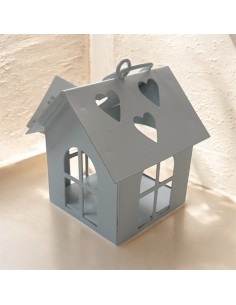Metal House Lantern – Elegant Favor, 8 cm Tall
