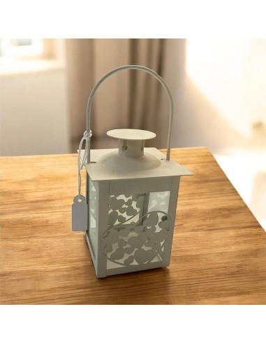 Metalllaterne mit Herz und kleinen Herzen im Inneren – Elegantes Gastgeschenk, 12 cm