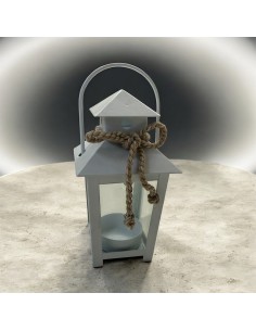 Bomboniera Lanterna in Metallo con Corda – Pezzo Unico Altezza 13 cm