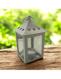Metal Lantern with Hearts – Elegant Wedding Favor, 12 cm