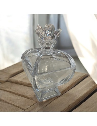 Glass and Crystal Chocolate or Coin Holder – Elegant and Refined Favor Gift Idea, 14 cm