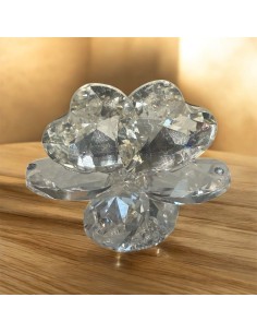 Doppelherzen aus Kristall – Romantisches Gastgeschenk zur Hochzeit, 5 x 6 cm