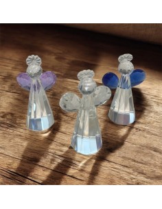 Angelo in Cristallo – Colori Assortiti – Bomboniera Luminosa cm 10