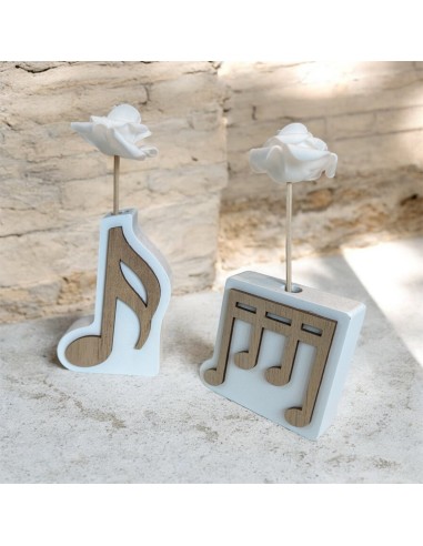 Diffuseur d'ambiance en bois sur le thème de la musique – Deux modèles décoratifs assortis
