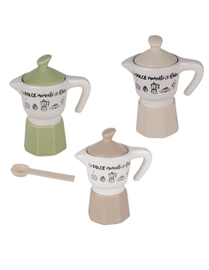 Bomboniera zuccheriera a forma di moka in ceramica Idea utile ed elegante per matrimonio