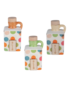 Dekorierte Keramik-Ölflasche, 160 ml – Praktisches und modernes Gastgeschenk