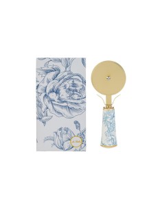 Coupe-pizza bleu clair décoré, élégant ustensile de cuisine avec étui, cadeau d'invité