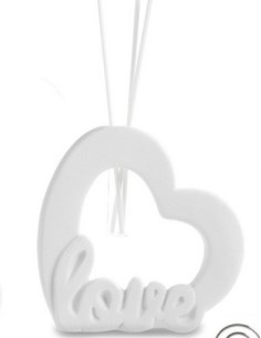 Porcelain Love Heart Air Freshener, Modern Wedding Favor, 11.8 cm