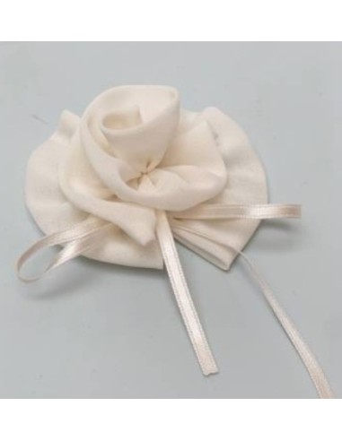 Rosa Konfettibeutel aus weißem oder altrosafarbenem Georgette, luxuriöses Gastgeschenk, 9 x 5 cm