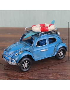 Voiture miniature vintage en tôle, thème voyage, cadeau d'invité décoratif, 15 x 7 x 8 cm, couleurs disponibles 2
