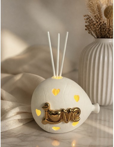 Profumatore palloncino Love in porcellana con LED – 10 cm | Doris