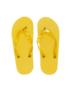 Yellow flip-flops for weddings, events, beach parties, wedding party favors, venues, and beach parties