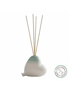 Bomboniera Profumatore Cuore Palloncino in Ceramica Artigianale Verde Acqua