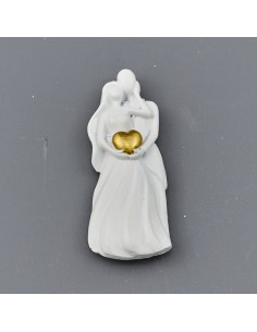 Magnete coppia sposi cuore oro | Bomboniere nozze 2027