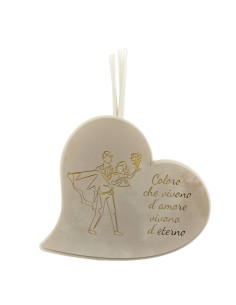 Heart diffuser with gold-toned newlyweds | Wedding favours 2027
