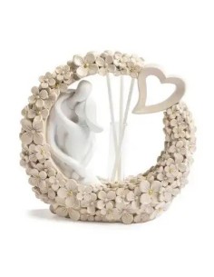 Diffuseur couronne fleurie beige et | Cadeaux mariage 2027