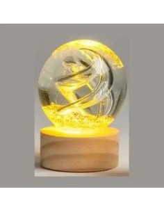 Globo led in cristallo con spirale | Bomboniere nozze 2027