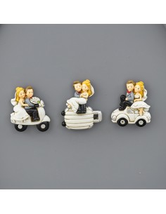 Hochzeitsgastgeschenk Magnet mit reisendem Brautpaar, 3 gemischte Modelle – Hochzeit 2027