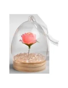 Wedding favour Light-up sphere with pink rose – Wedding 2027