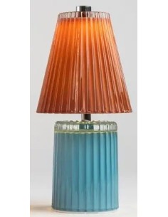 Wedding favour Brown and light blue glass table lamp, 23.5 cm – Wedding 2027