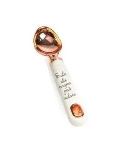Cadeau mariage Cuillère à glace couleur cuivre avec manche blanc – Mariage 2027