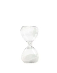 Heart-shaped glass hourglass with white butterfly 10.3 cm | Wedding…