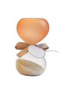 Clessidra arancione satinata in vetro 9,8 cm | Matrimonio 2027 Doris