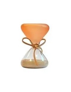 Clessidra arancione satinata con cuore oro 7,5 cm | Matrimonio 2027…
