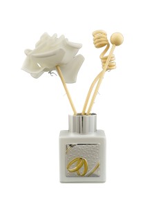 Satinierter Diffusor mit Eheringen 50 ml | Hochzeit 2027 Doris