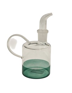 Ölflasche aus geblasenem Glas dunkelgrün, groß | Hochzeit 2027 Doris
