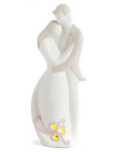 Couple lumineux en porcelaine 20,3 cm | Mariage 2027 Doris
