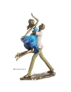 Dancing couple in bronze-coloured resin 27.4 cm | Wedding 2027 Doris