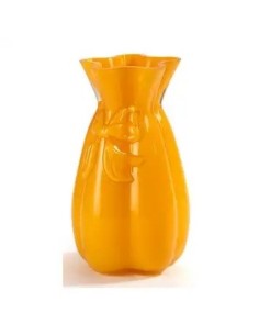 Glasvase orange mit Schleife im Relief 20,2 cm | Hochzeit 2027 Doris