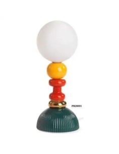 Multicoloured porcelain table lamp 31.3 cm | Wedding 2027 Doris