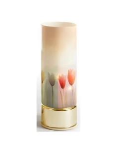 Zylindrische Tulpenlampe aus Glas und Kunststoff 25,5 cm | Hochzeit…