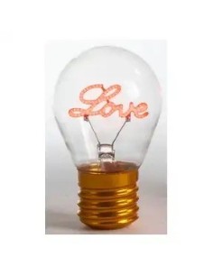 Love glass and metal bulb 11.3 cm | Wedding 2027 Doris
