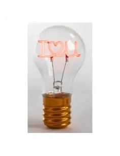 Lampadina i love you in vetro e metallo 11,3 cm | Matrimonio 2027…
