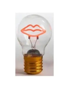 Glühbirne mit Lippen aus Glas und Metall 11,3 cm | Hochzeit 2027 Doris