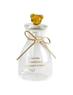 Vasetto miele con dosatore orsetto in vetro 15,5 cm | Matrimonio…