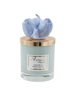 Candela liscia con tulipani color avion, grande | Matrimonio 2027
