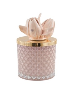 Diamond candle with tulips in blush pink, large tall | Wedding 2027