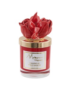 Smooth candle with tulips in red, small | Wedding 2027